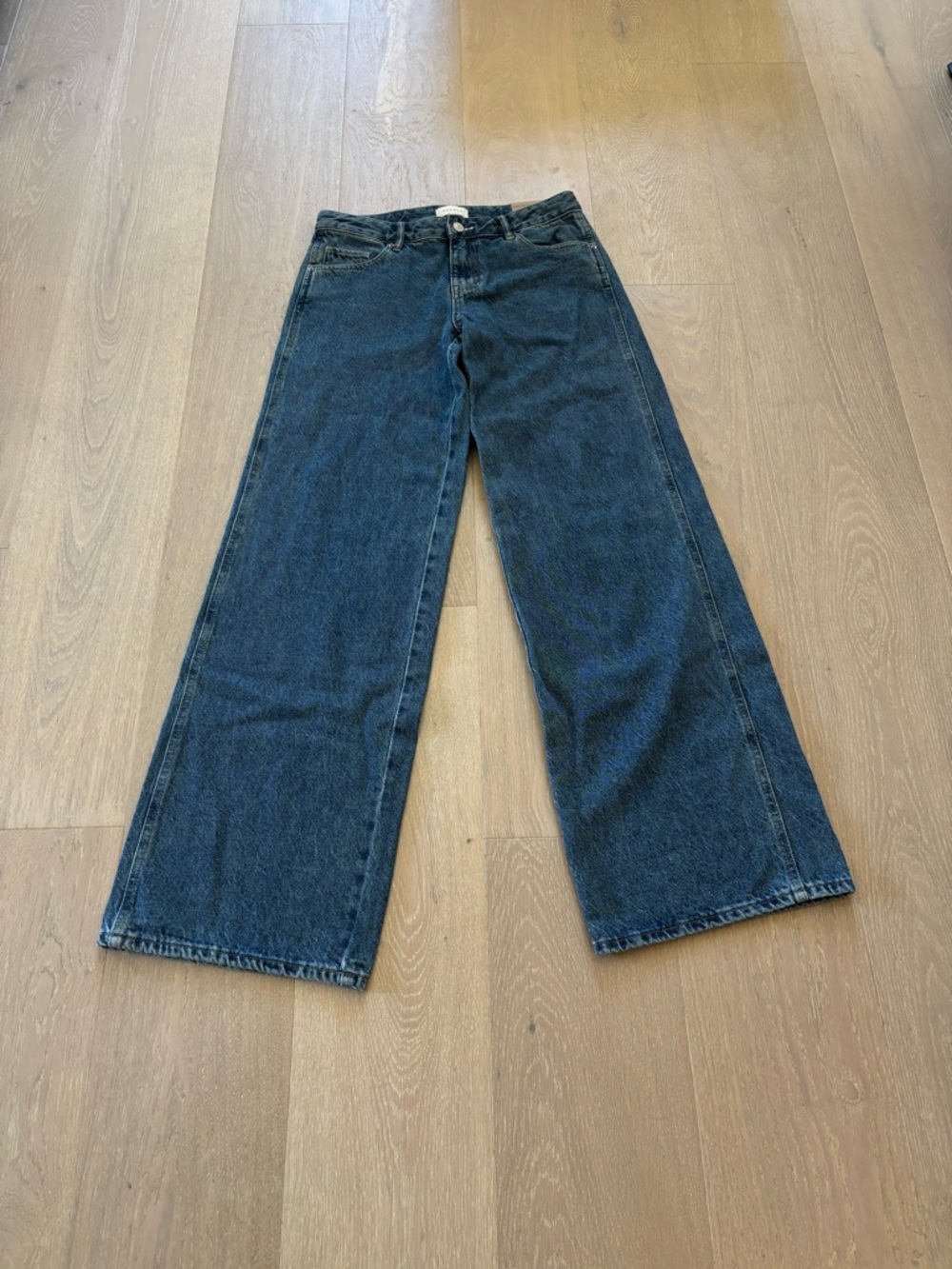 Wide Leg Dark Wash Jeans - Classic Denim